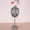 The-Golden-Triangle-India Olivia | Bubble Gum Girl Figurine With Stand - Grey