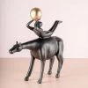 The-Golden-Triangle-India Equos - Black Horse Head Straight & Gymnast With Gold Ball