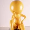 The-Golden-Triangle-India Artefacts Lean - Thinking Figurine - Yellow