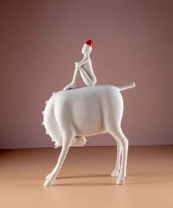 The-Golden-Triangle-India Equos - White Horse & Gymnast Artefact - White