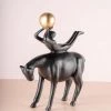 The-Golden-Triangle-India Equos - Black Horse Head Down & Gymnast With Gold Ball Sale