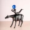 The-Golden-Triangle-India Sale Equos - Black Horse Head Straight & Gymnast With Blue Ball - Black