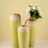 The-Golden-Triangle-India Vases Daphne Ceramic Floor Vase - Lime Green