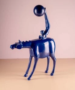 The-Golden-Triangle-India Equos - Blue Horse & Gymnast Artefact - Blue
