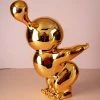 The-Golden-Triangle-India Chub - Chubby Man Posing Metallic Figurine - Gold Artefacts