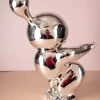 The-Golden-Triangle-India Chub - Chubby Man Posing Metallic Figurine - Silver Artefacts