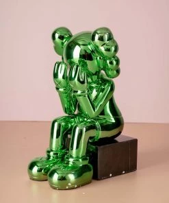 The-Golden-Triangle-India Companion - Sitting Metallic Figurine - Green Artefacts