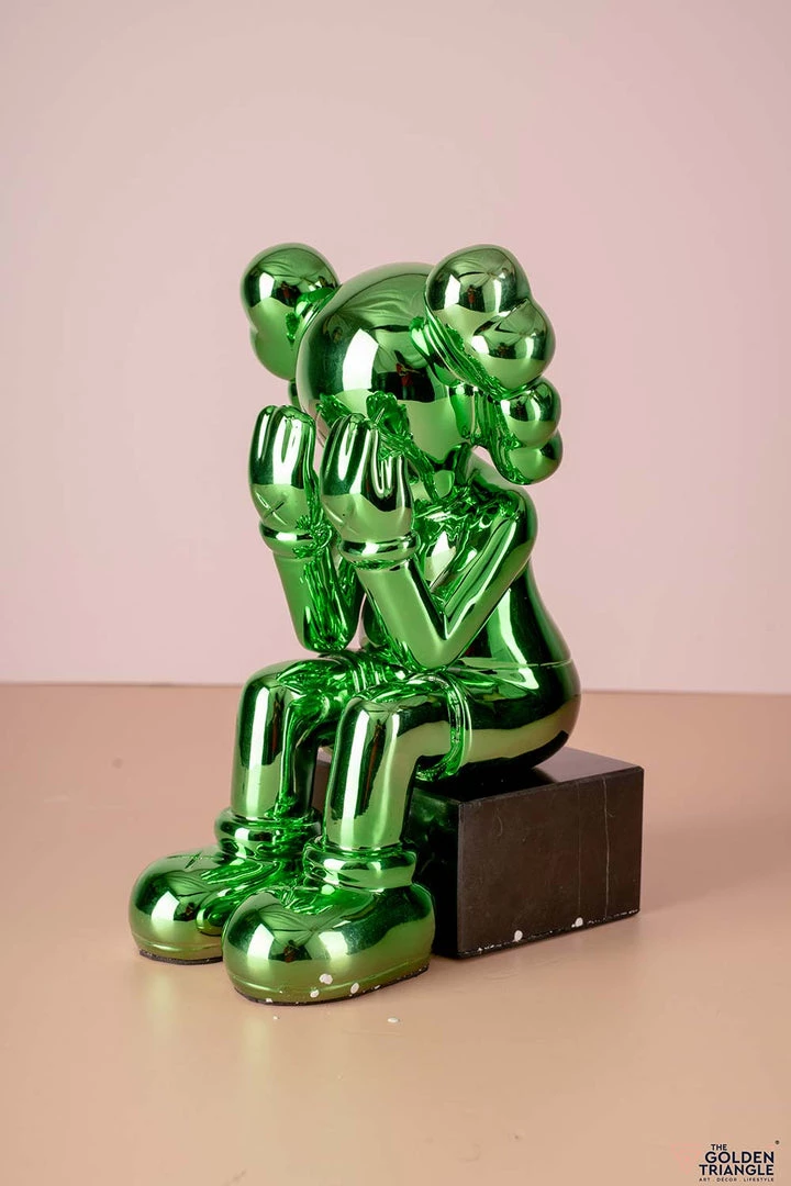 The-Golden-Triangle-India Companion - Sitting Metallic Figurine - Green Artefacts 3 The-Golden-Triangle-India Companion - Sitting Metallic Figurine - Green Artefacts