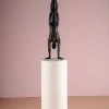 The-Golden-Triangle-India Kouti - Gymnast Headstand On A Cylindrical Block - White & Black Artefacts