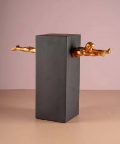 The-Golden-Triangle-India Kouti - Gymnast Through A Block - Black & Gold Artefacts