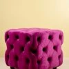 The-Golden-Triangle-India Destan Chesterfield Ottoman - Dark Pink
