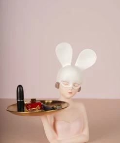 The Golden Triangle India Sale Sophia | Bunny Ears Girl With Tray - Peach