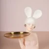 The Golden Triangle India Sale Sophia | Bunny Ears Girl With Tray - Peach