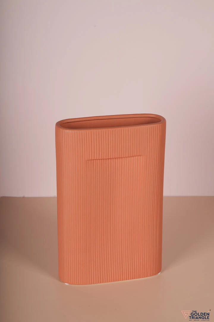 The Golden Triangle India Vases Kota Ceramic Vase - Coral 3 The Golden Triangle India Vases Kota Ceramic Vase - Coral
