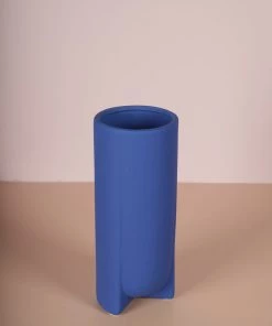 The Golden Triangle India Gigil Nordic Ceramic Vase - Blue Vases
