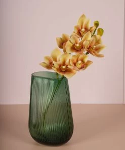 The Golden Triangle India Juniper Fluted Glass Vase Vases