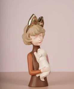 The Golden Triangle India Ivy | Figurine Holding A Puppy Sale