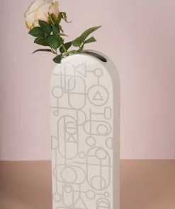 The Golden Triangle India Vases Boketto Ceramic Vase - White