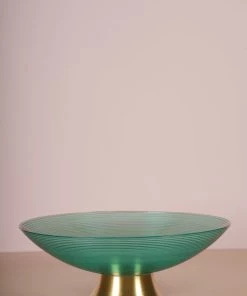 The-Golden-Triangle-India Vases Cian | Glass Fruit Bowl - Green