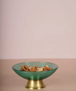 The-Golden-Triangle-India Vases Cian | Glass Fruit Bowl - Green