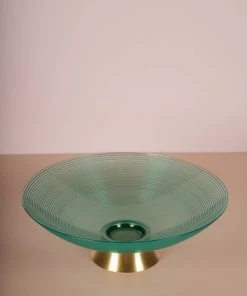 The-Golden-Triangle-India Vases Cian | Glass Fruit Bowl - Green