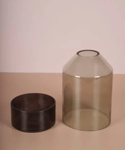 The Golden Triangle India Kai Glass Candle Holder - Green