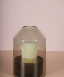 The Golden Triangle India Kai Glass Candle Holder - Green