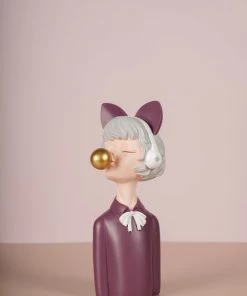 The-Golden-Triangle-India Ava | Bubble Gum Figurine With Headphone - Purple Sale