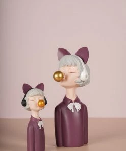 The-Golden-Triangle-India Ava | Bubble Gum Figurine With Headphone - Purple Sale