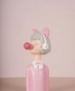 The Golden Triangle India Sale Ava | Bubble Gum Figurine With Headphone - Pink