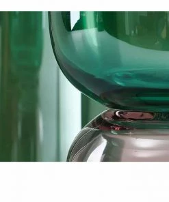 The Golden Triangle India Bentley Two Way Glass Vase - Green And Pink Vases