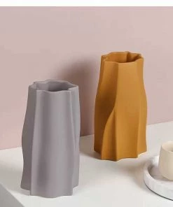 The Golden Triangle India Komorebi Nordic Ceramic Vase - Sand Vases