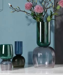 The Golden Triangle India Bentley Two Way Glass Vase - Green And Pink Vases