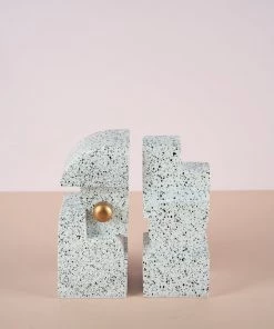 The-Golden-Triangle-India Terrazzo Bookend - Grey Artefacts