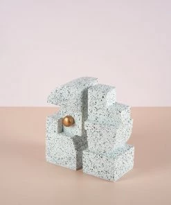 The-Golden-Triangle-India Terrazzo Bookend - Grey Artefacts