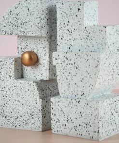 The-Golden-Triangle-India Terrazzo Bookend - Grey Artefacts