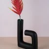 The Golden Triangle India Tube Vase - Black Monochrome Collection 1 The Golden Triangle India Tube Vase - Black Monochrome Collection