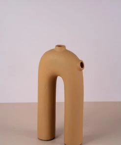 The Golden Triangle India Vases Tan Arch Vase - Tall