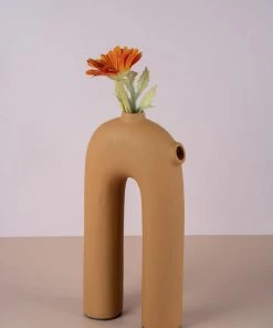 The Golden Triangle India Vases Tan Arch Vase - Tall