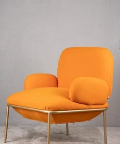 The Golden Triangle India The Benz Chair - Orange Furniture