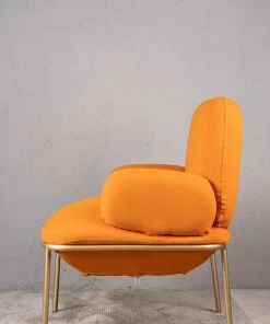The Golden Triangle India The Benz Chair - Orange Furniture