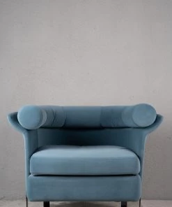 The Golden Triangle India Dax Lounge Chair - Blue