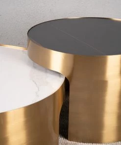 The Golden Triangle India Furniture Zane Cocktail Nesting Table - Set Of 2