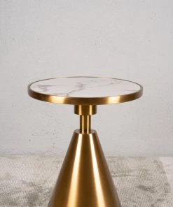 The-Golden-Triangle-India San Capo Side Table - Gold Furniture