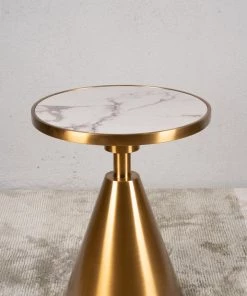 The-Golden-Triangle-India San Capo Side Table - Gold Furniture