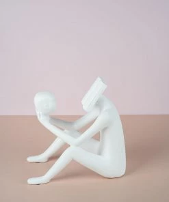 The-Golden-Triangle-India Man Reading A Book - White