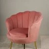 The-Golden-Triangle-India Eliza Shell Accent Chair - Blush Pink