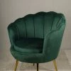 The-Golden-Triangle-India Furniture Eliza Shell Accent Chair - Emerald Green