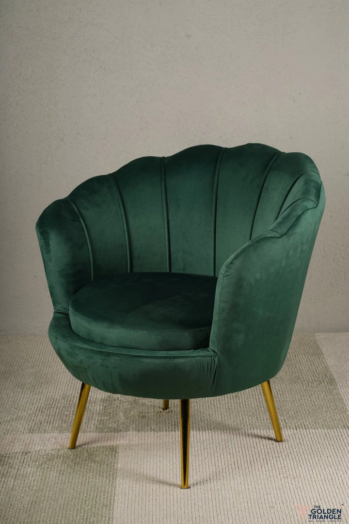 The-Golden-Triangle-India Furniture Eliza Shell Accent Chair - Emerald Green 3 The-Golden-Triangle-India Furniture Eliza Shell Accent Chair - Emerald Green