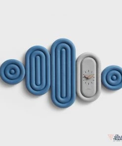 The Golden Triangle India Ciel Wall Clock - Blue & Gray Estella Collection
